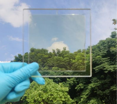 Scenic View Through A Windowpane With Colloidal Silicon Quantum Dots Suspension Sandwiches Between Two Thin Glass Slabs