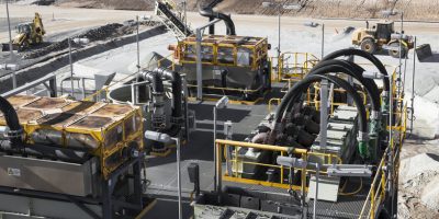 Lithium Mine Processing Plant, Western Australia. Mechanical processing is used to refine lithium spodumene concentrate.